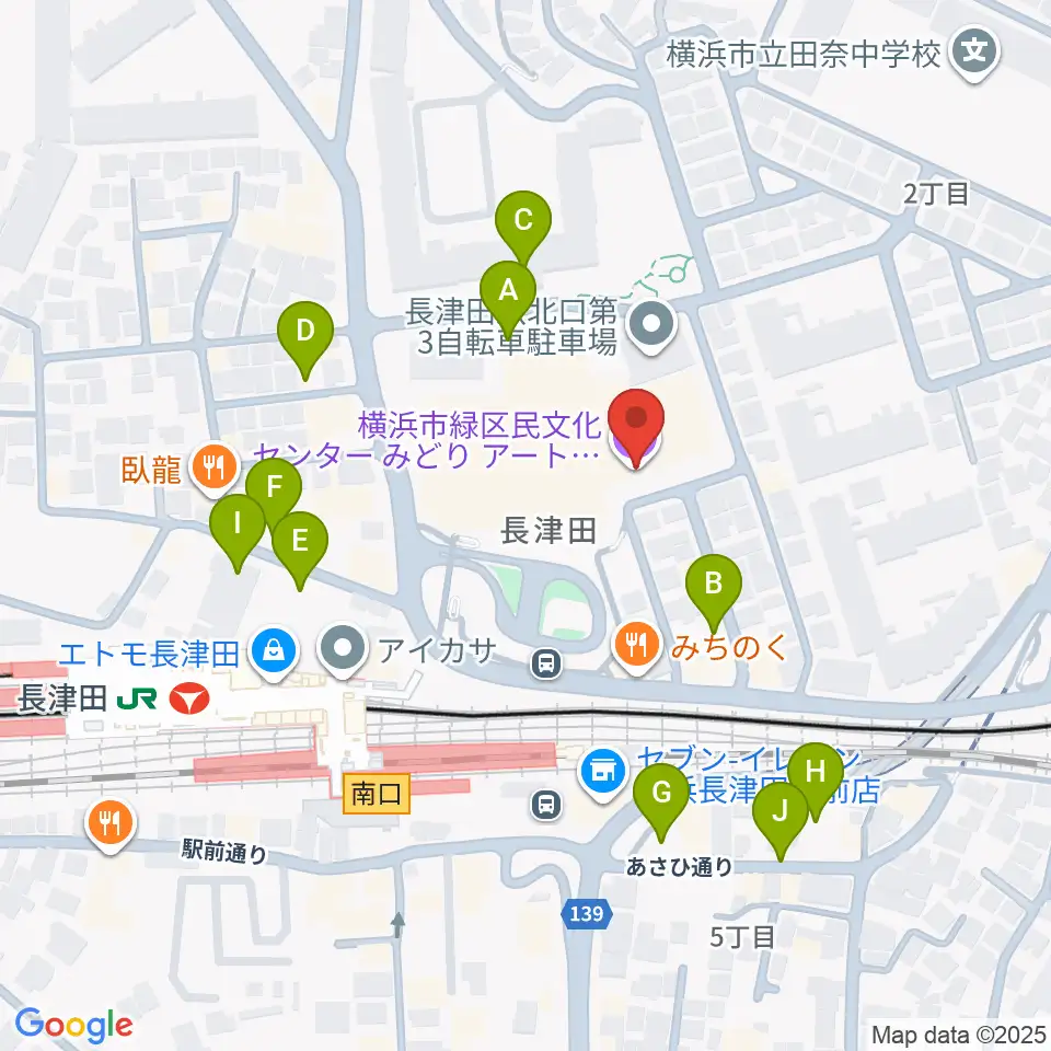 横浜市緑区民文化センター みどりアートパーク周辺の駐車場・コインパーキング一覧地図