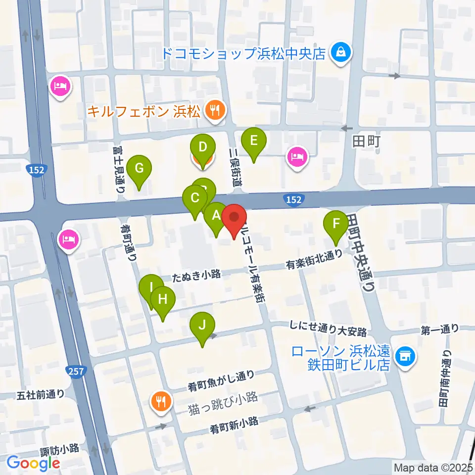 浜松FORCE周辺の駐車場・コインパーキング一覧地図