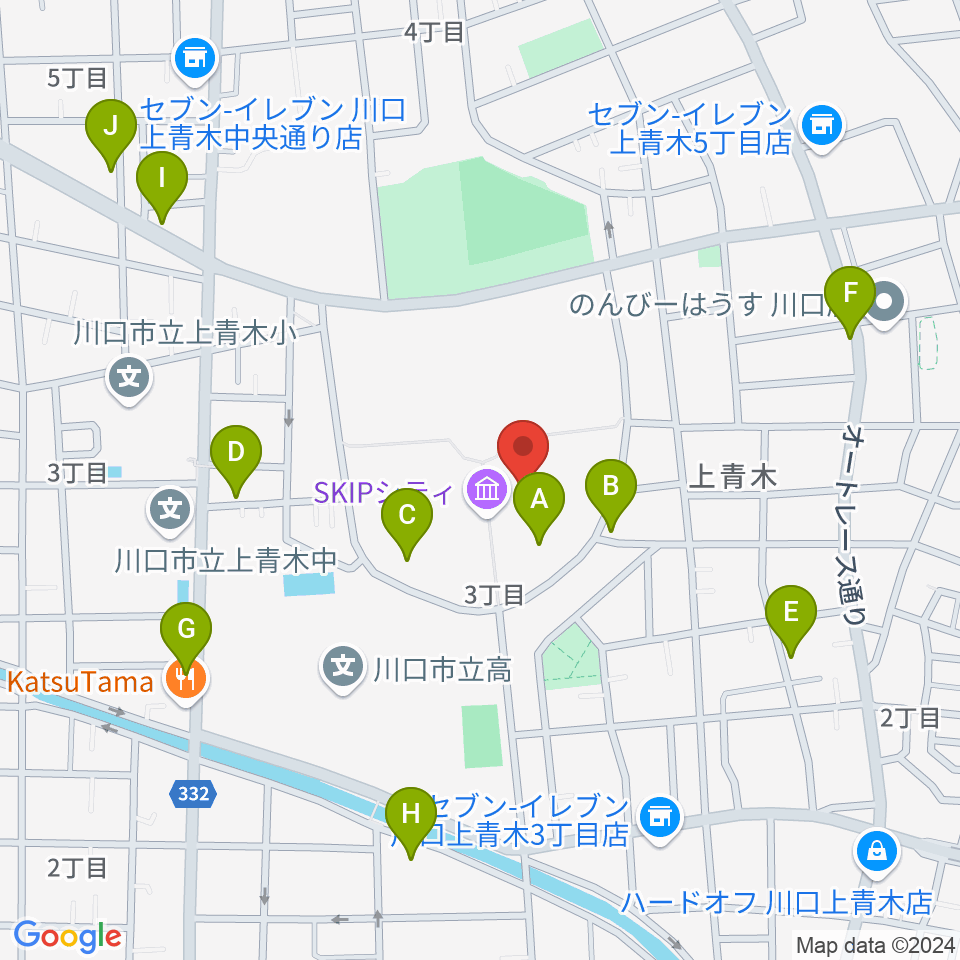 SKIPシティ彩の国ビジュアルプラザ周辺の駐車場・コインパーキング一覧地図