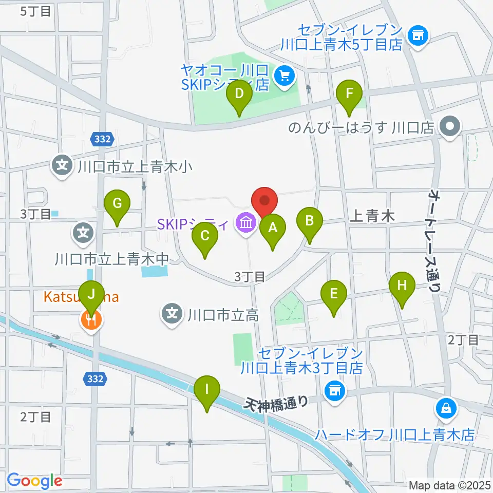 SKIPシティ彩の国ビジュアルプラザ周辺の駐車場・コインパーキング一覧地図