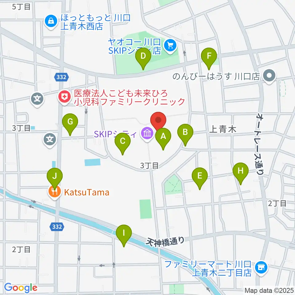 SKIPシティ彩の国ビジュアルプラザ周辺の駐車場・コインパーキング一覧地図