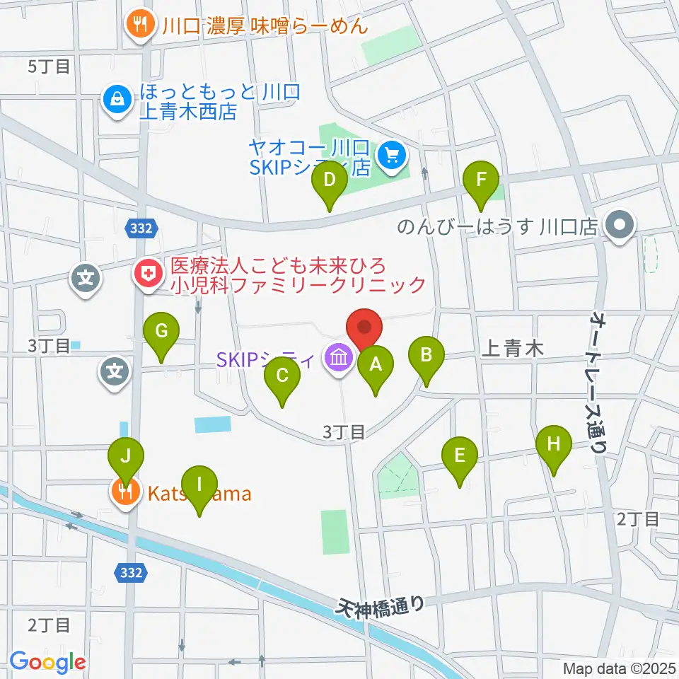 SKIPシティ彩の国ビジュアルプラザ周辺の駐車場・コインパーキング一覧地図
