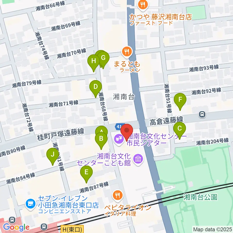湘南台文化センター市民シアター周辺の駐車場・コインパーキング一覧地図