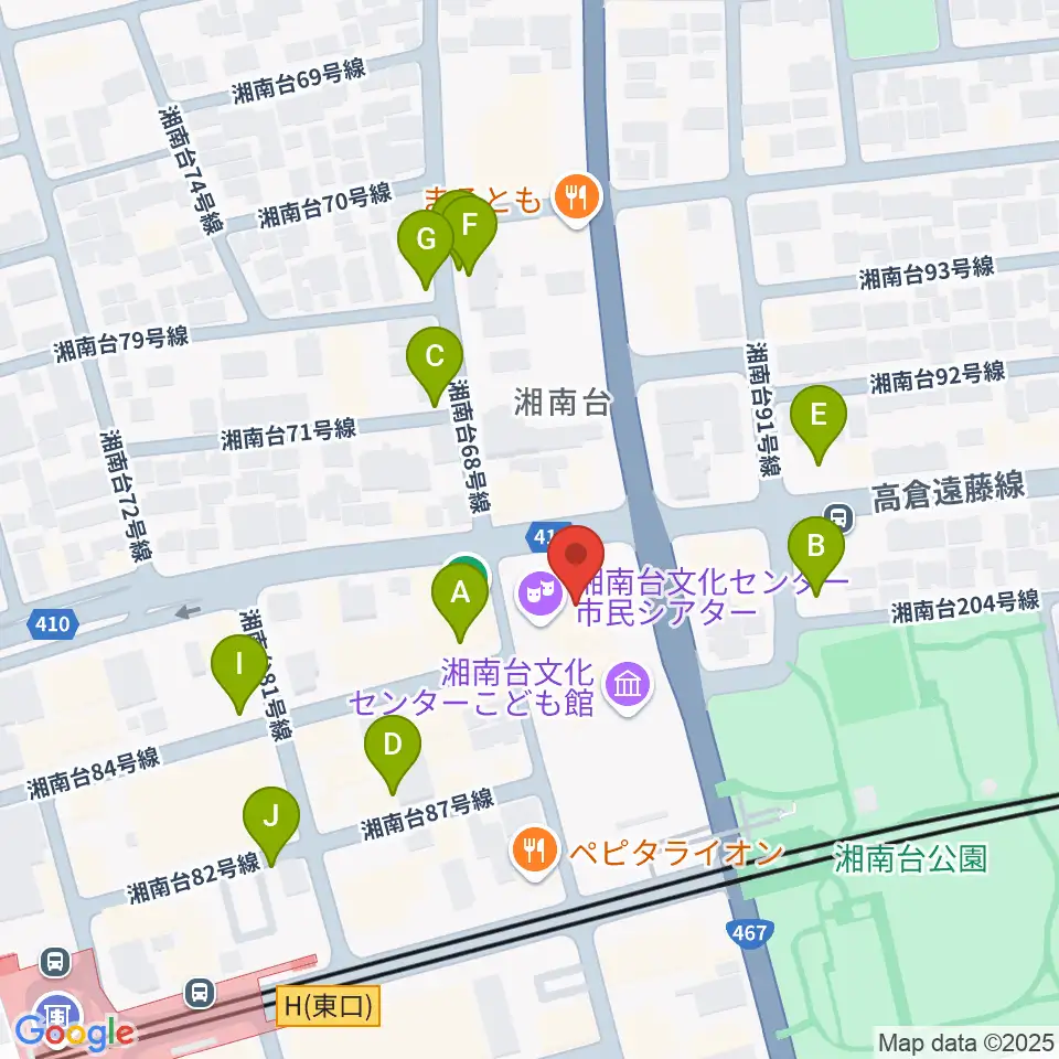 湘南台文化センター市民シアター周辺の駐車場・コインパーキング一覧地図