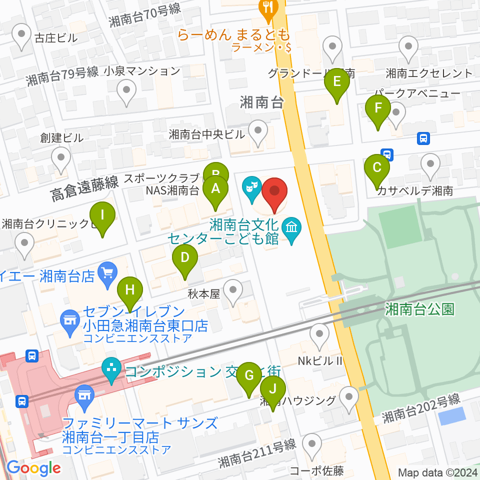 湘南台文化センターこども館周辺の駐車場・コインパーキング一覧地図