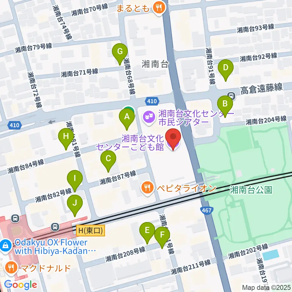 湘南台文化センターこども館周辺の駐車場・コインパーキング一覧地図
