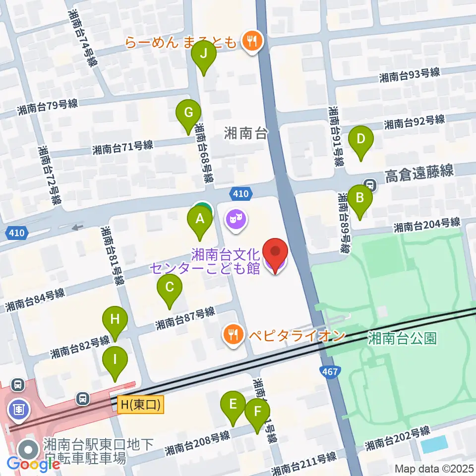 湘南台文化センターこども館周辺の駐車場・コインパーキング一覧地図