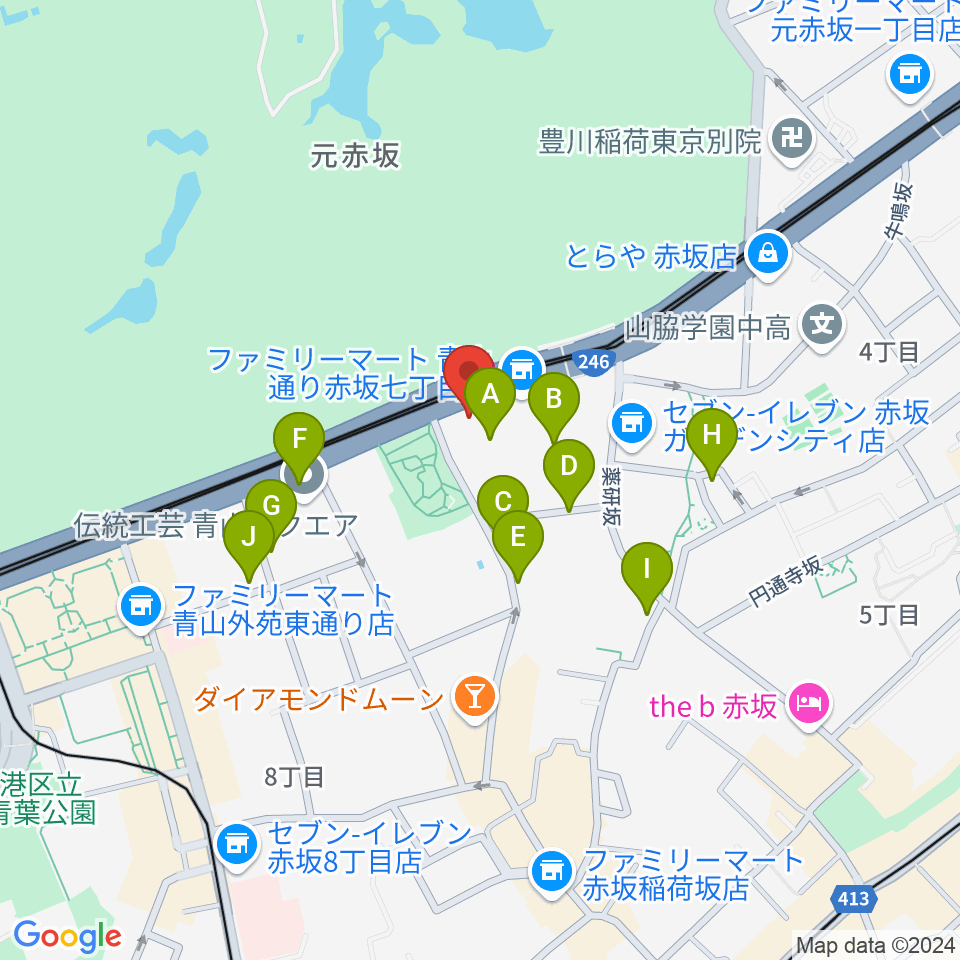 草月会館 草月ホール周辺の駐車場・コインパーキング一覧地図