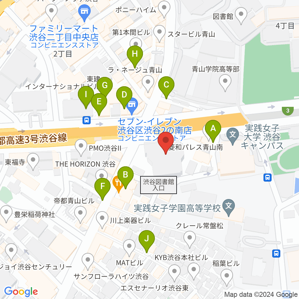 ベルサール渋谷ファースト周辺の駐車場・コインパーキング一覧地図