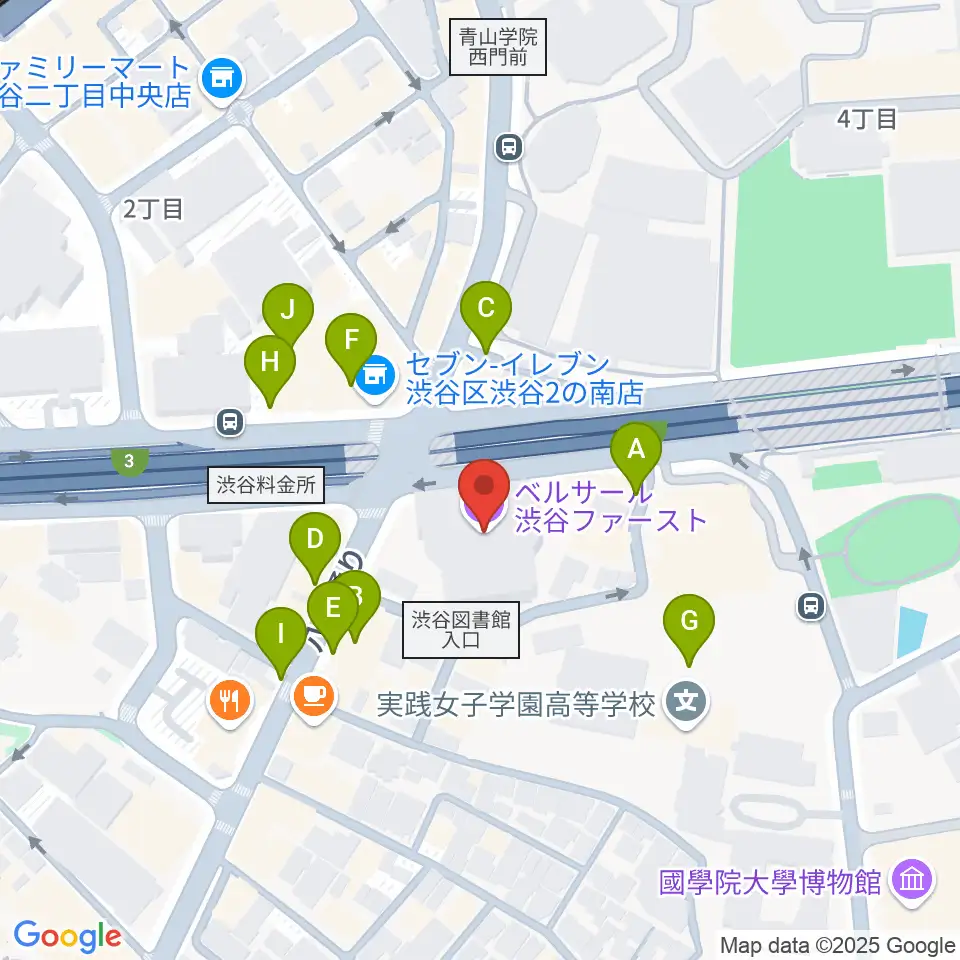 ベルサール渋谷ファースト周辺の駐車場・コインパーキング一覧地図
