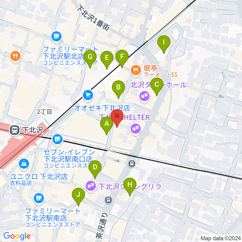 劇・小劇場周辺の駐車場・コインパーキング一覧地図