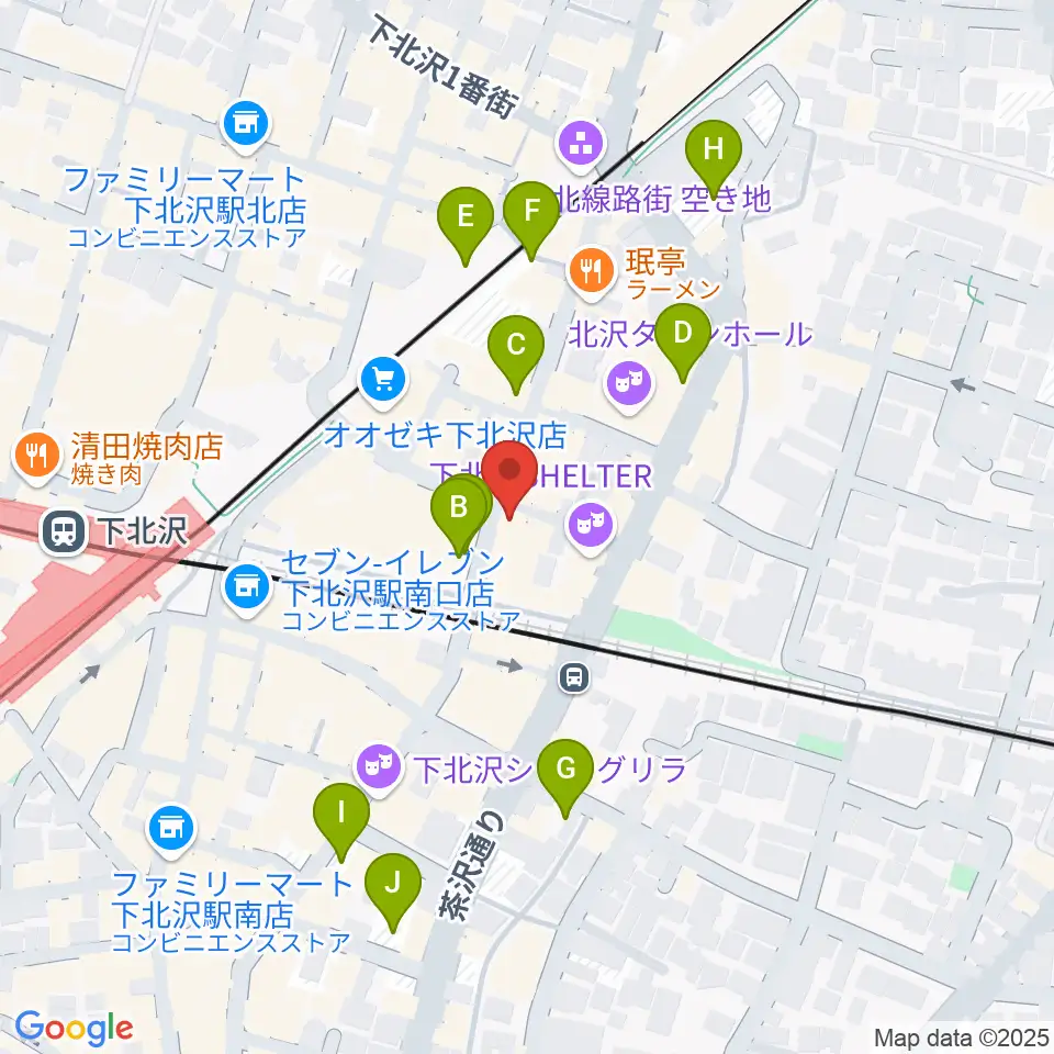 劇・小劇場周辺の駐車場・コインパーキング一覧地図