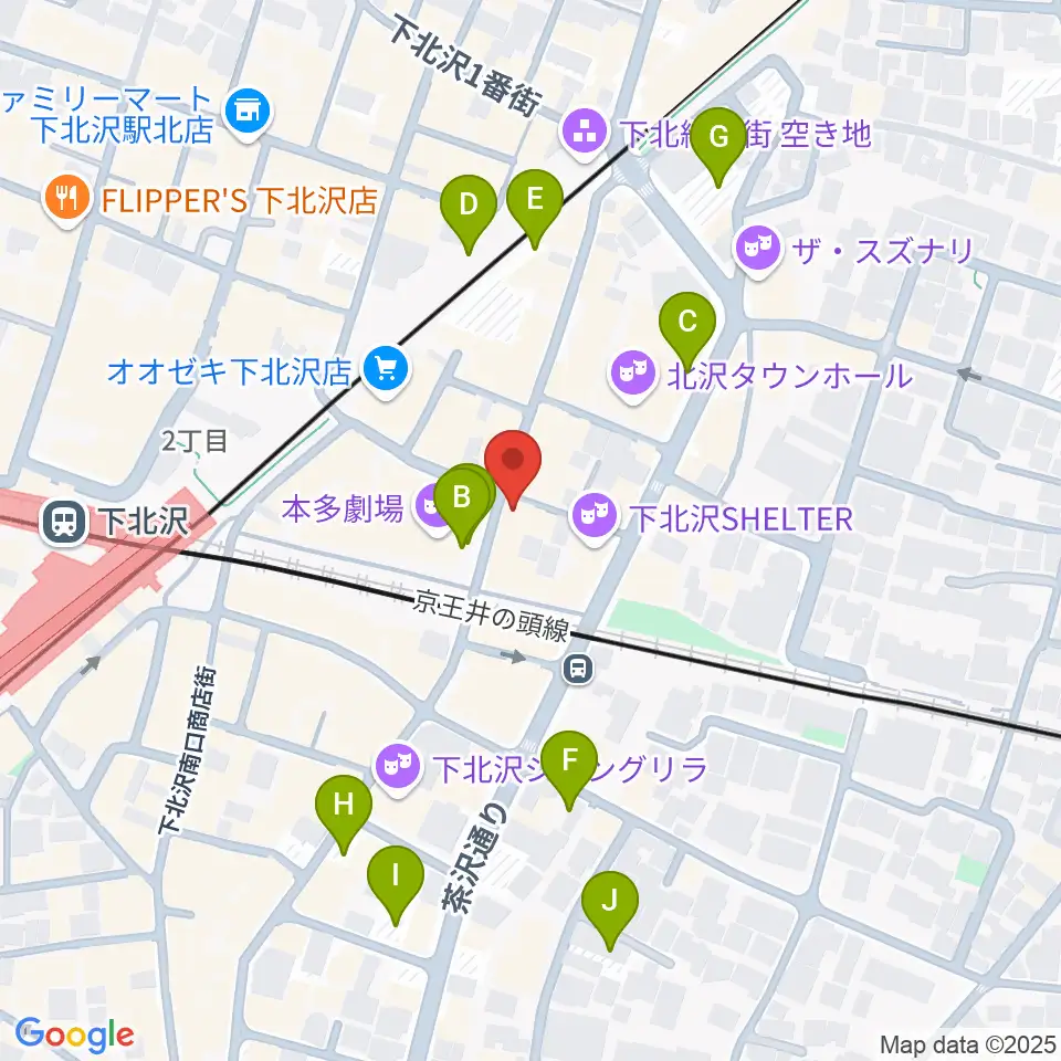 劇・小劇場周辺の駐車場・コインパーキング一覧地図