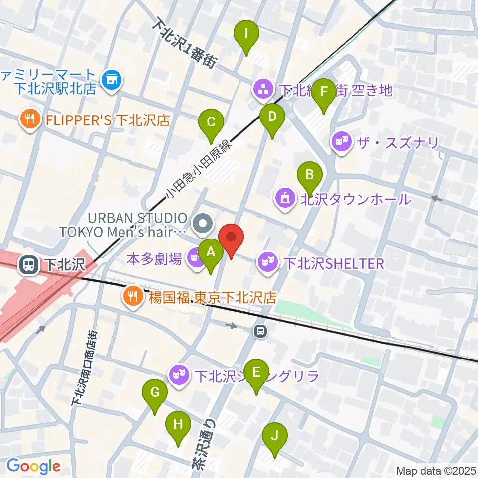 劇・小劇場周辺の駐車場・コインパーキング一覧地図
