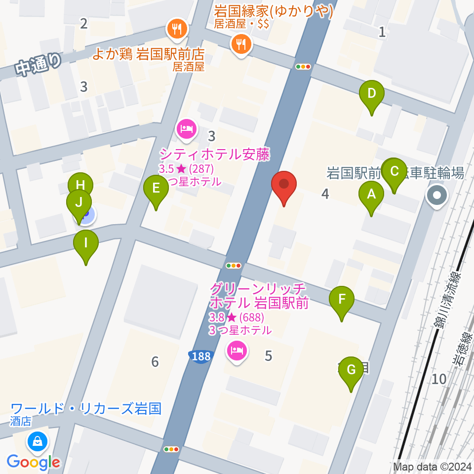 岩国ロックカントリー周辺の駐車場・コインパーキング一覧地図