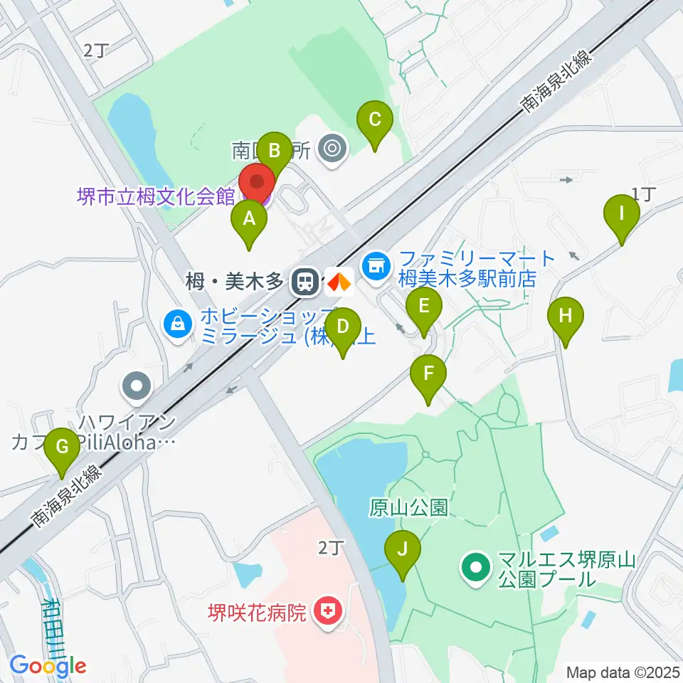 堺市立栂文化会館周辺の駐車場・コインパーキング一覧地図