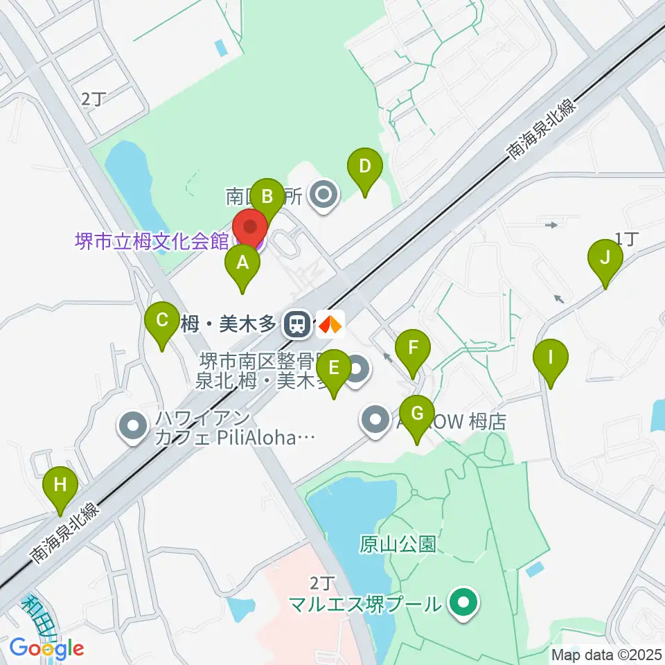 堺市立栂文化会館周辺の駐車場・コインパーキング一覧地図