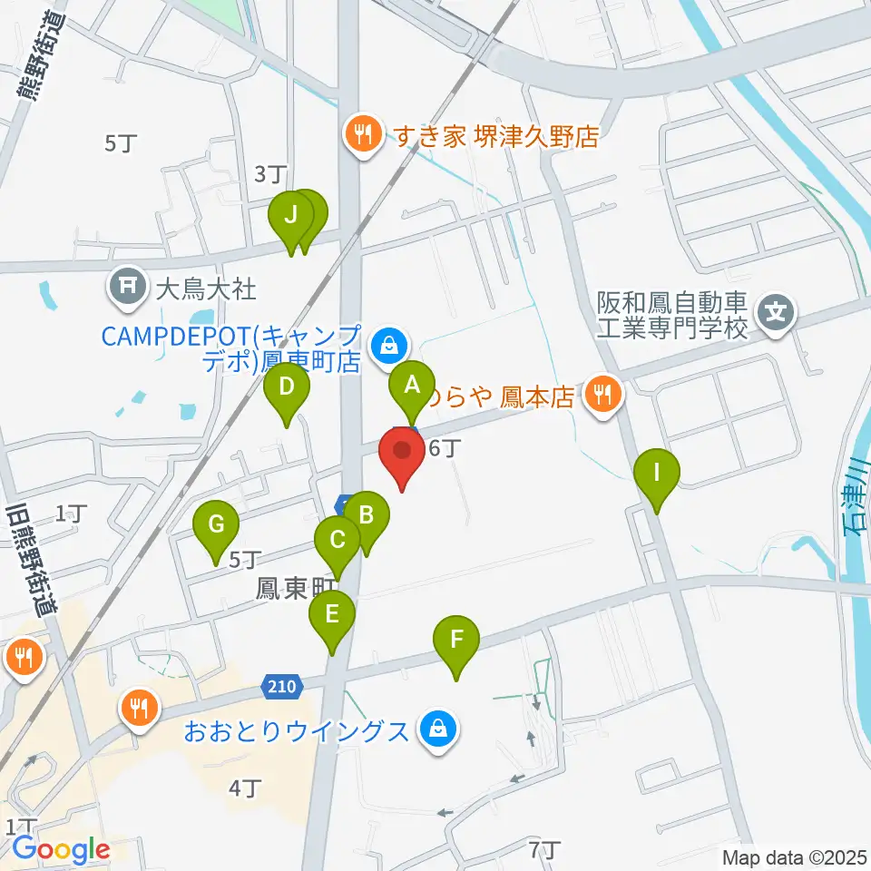 堺市西文化会館ウェスティ周辺の駐車場・コインパーキング一覧地図