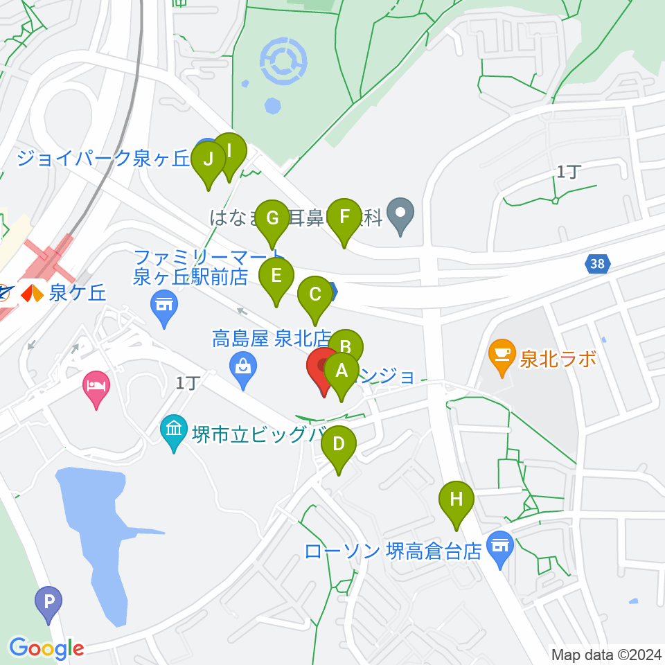 パンジョホール周辺の駐車場・コインパーキング一覧地図