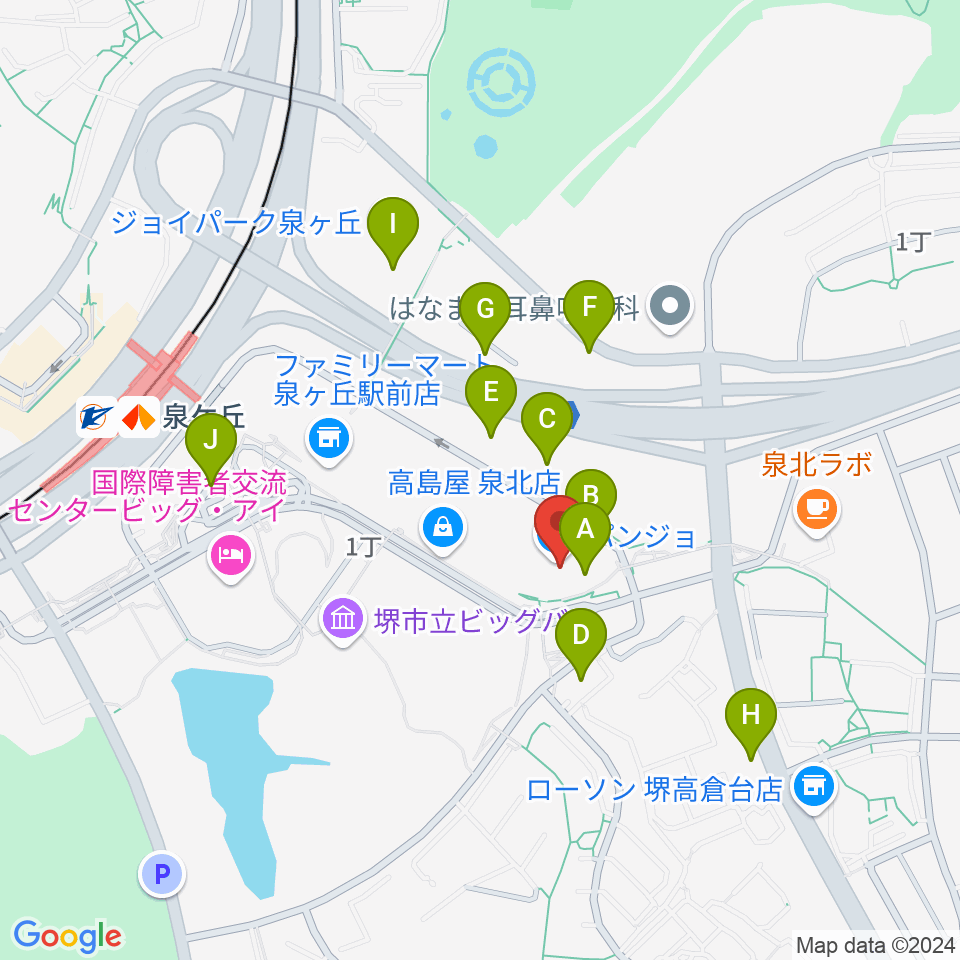 パンジョホール周辺の駐車場・コインパーキング一覧地図