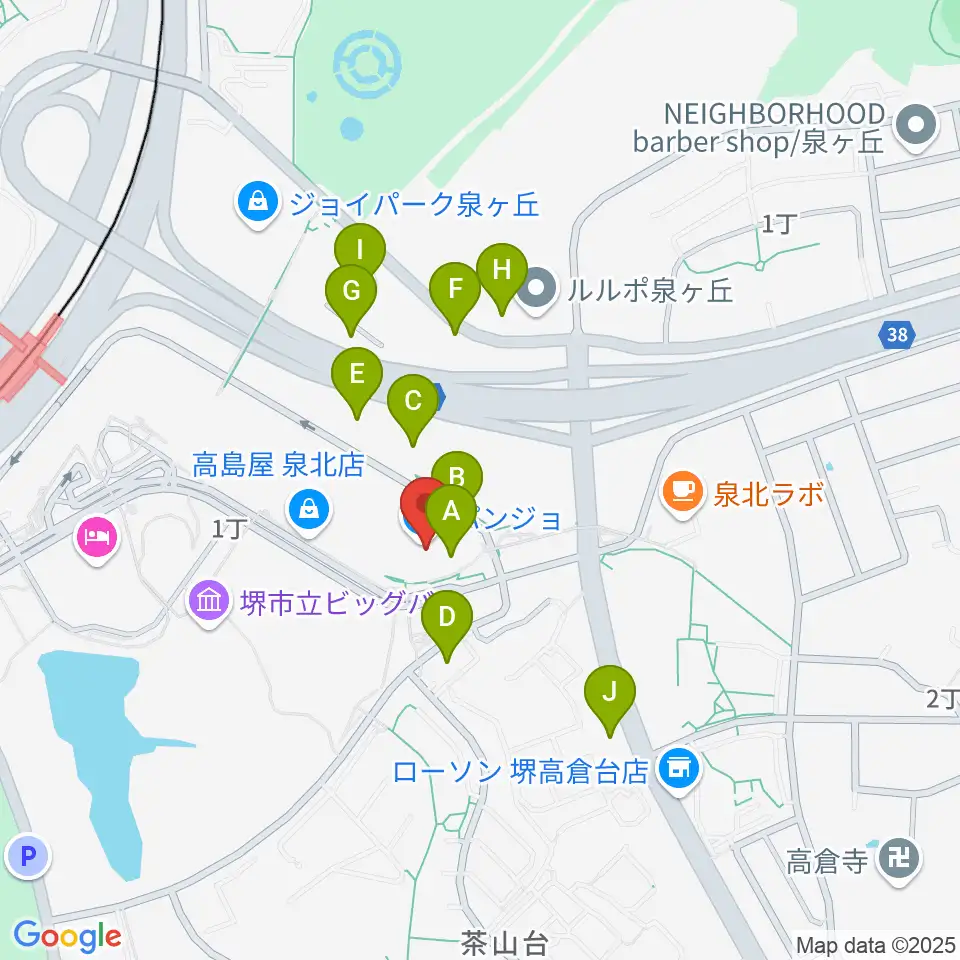 パンジョホール周辺の駐車場・コインパーキング一覧地図