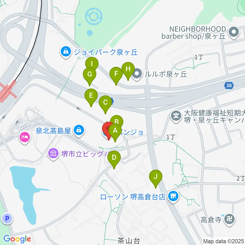 パンジョホール周辺の駐車場・コインパーキング一覧地図