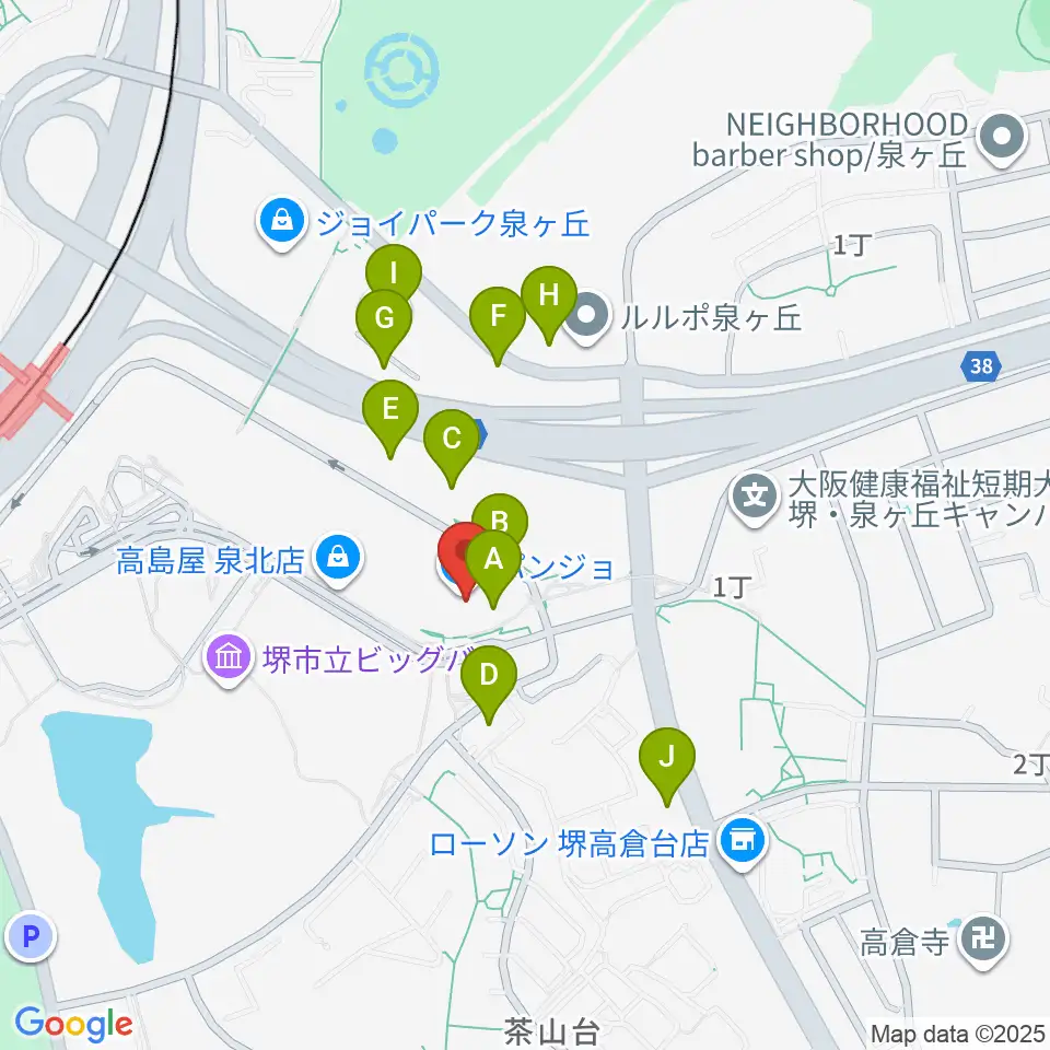 パンジョホール周辺の駐車場・コインパーキング一覧地図