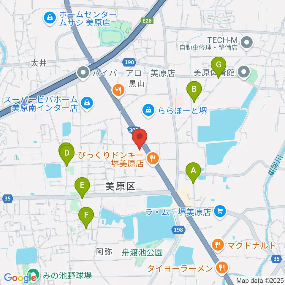 堺市立美原文化会館アルテベル周辺の駐車場・コインパーキング一覧地図