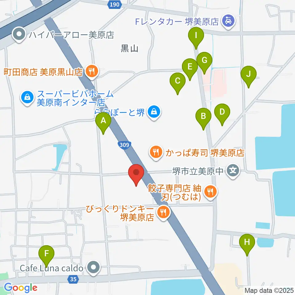 堺市立美原文化会館アルテベル周辺の駐車場・コインパーキング一覧地図