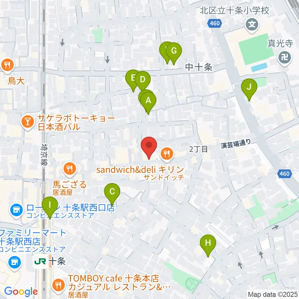 篠原演芸場周辺の駐車場・コインパーキング一覧地図