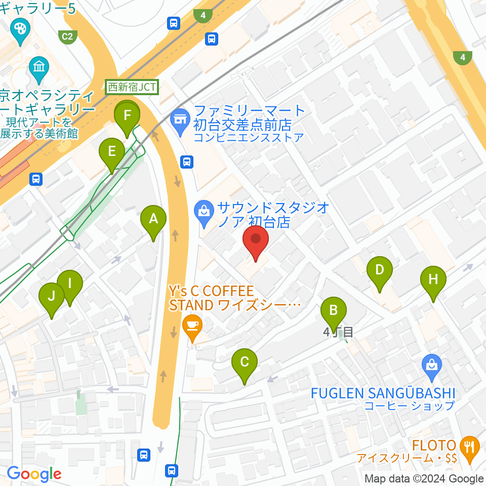 代々木能舞台周辺の駐車場・コインパーキング一覧地図