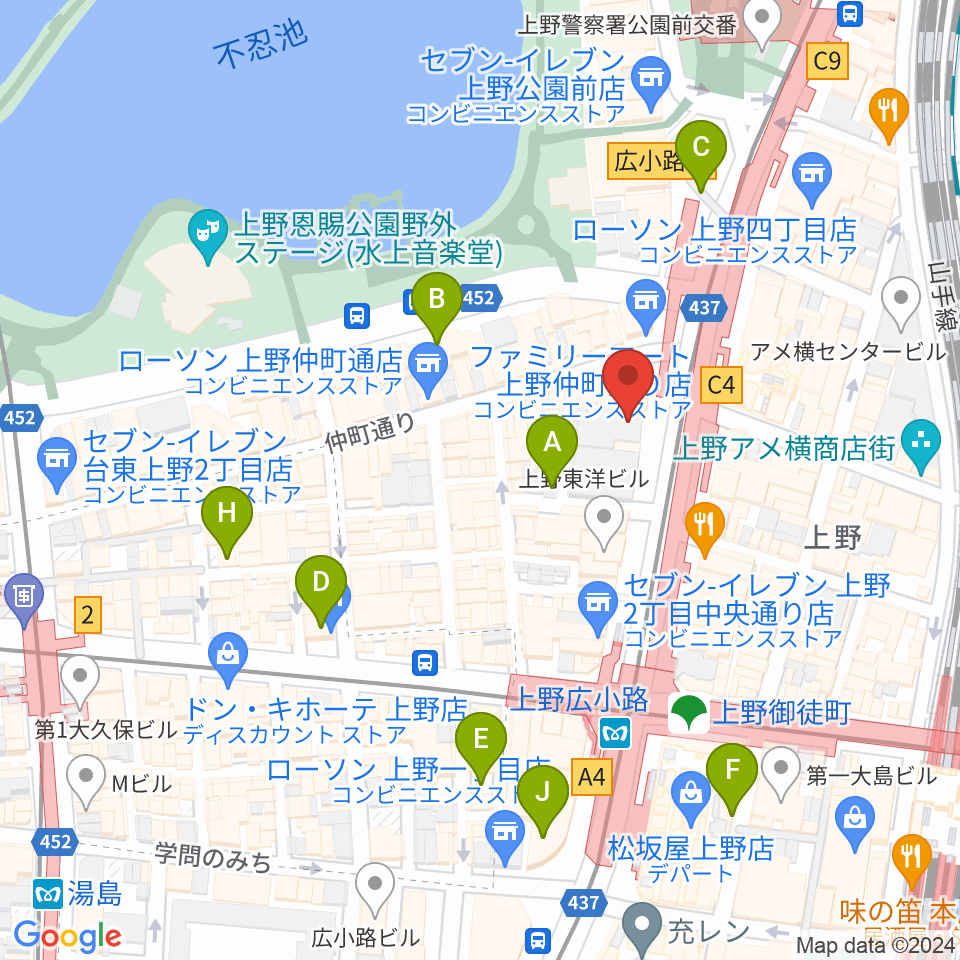 鈴本演芸場周辺の駐車場・コインパーキング一覧地図