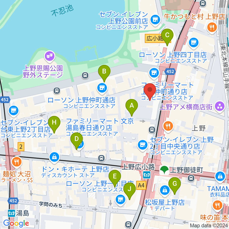 鈴本演芸場周辺の駐車場・コインパーキング一覧地図