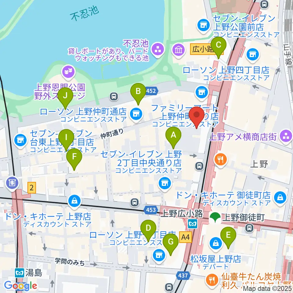 鈴本演芸場周辺の駐車場・コインパーキング一覧地図