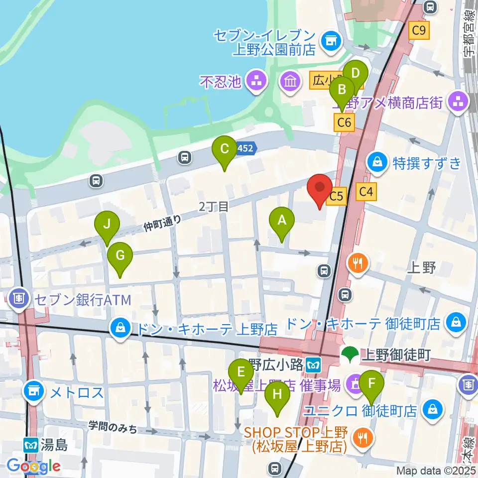 鈴本演芸場周辺の駐車場・コインパーキング一覧地図