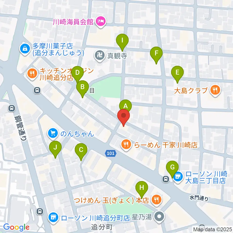 大島劇場周辺の駐車場・コインパーキング一覧地図