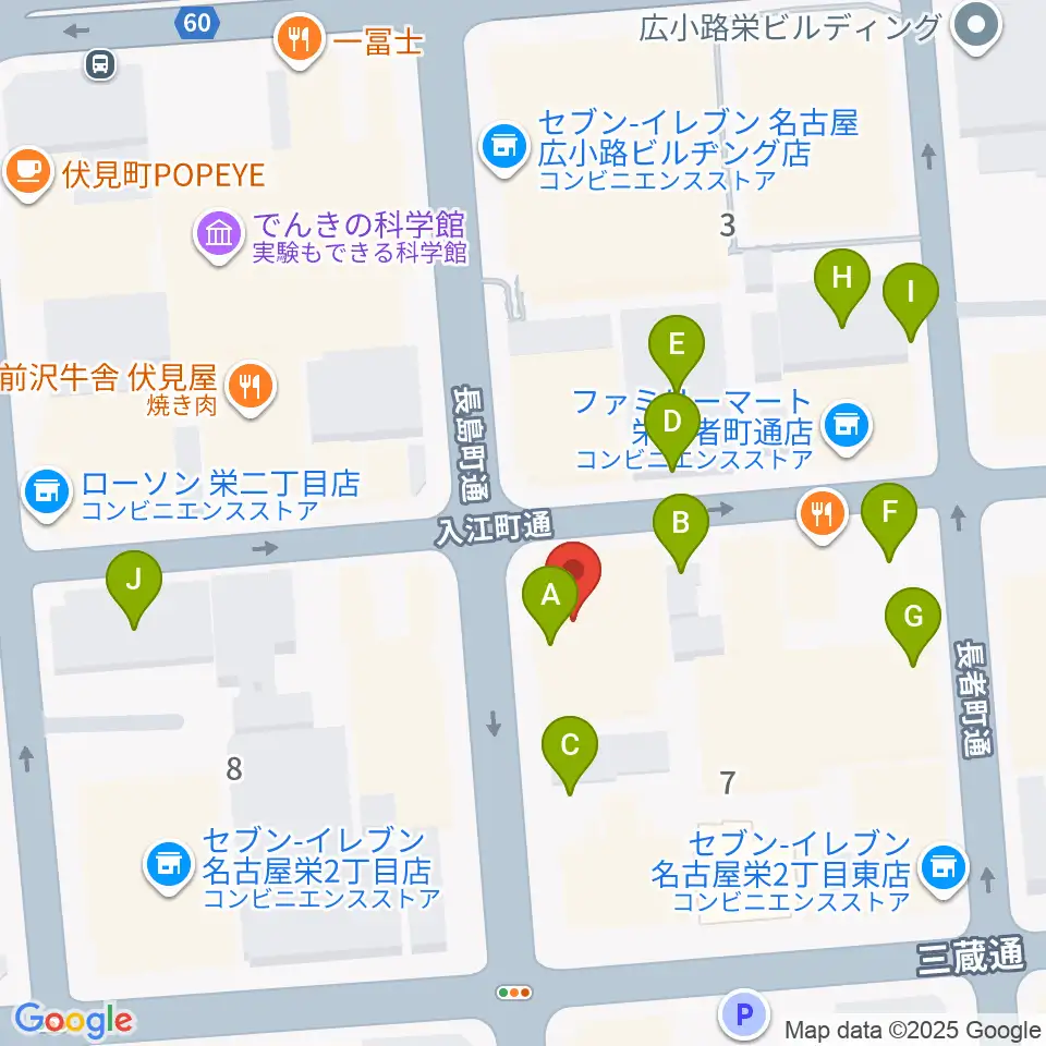 名古屋JAMMIN'周辺の駐車場・コインパーキング一覧地図