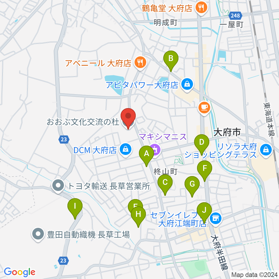 おおぶ文化交流の杜 allobu周辺の駐車場・コインパーキング一覧地図