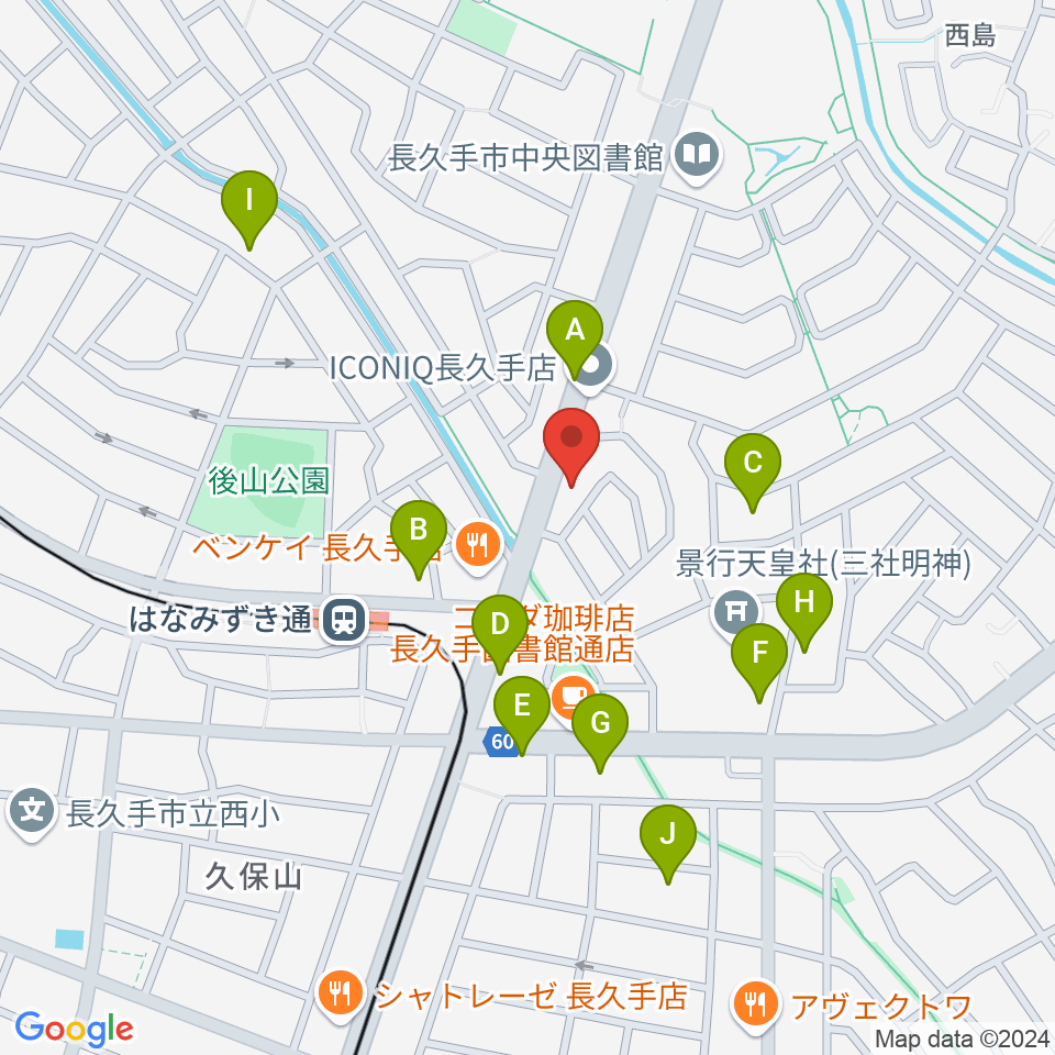 シンフォニア楽器 長久手店周辺の駐車場・コインパーキング一覧地図