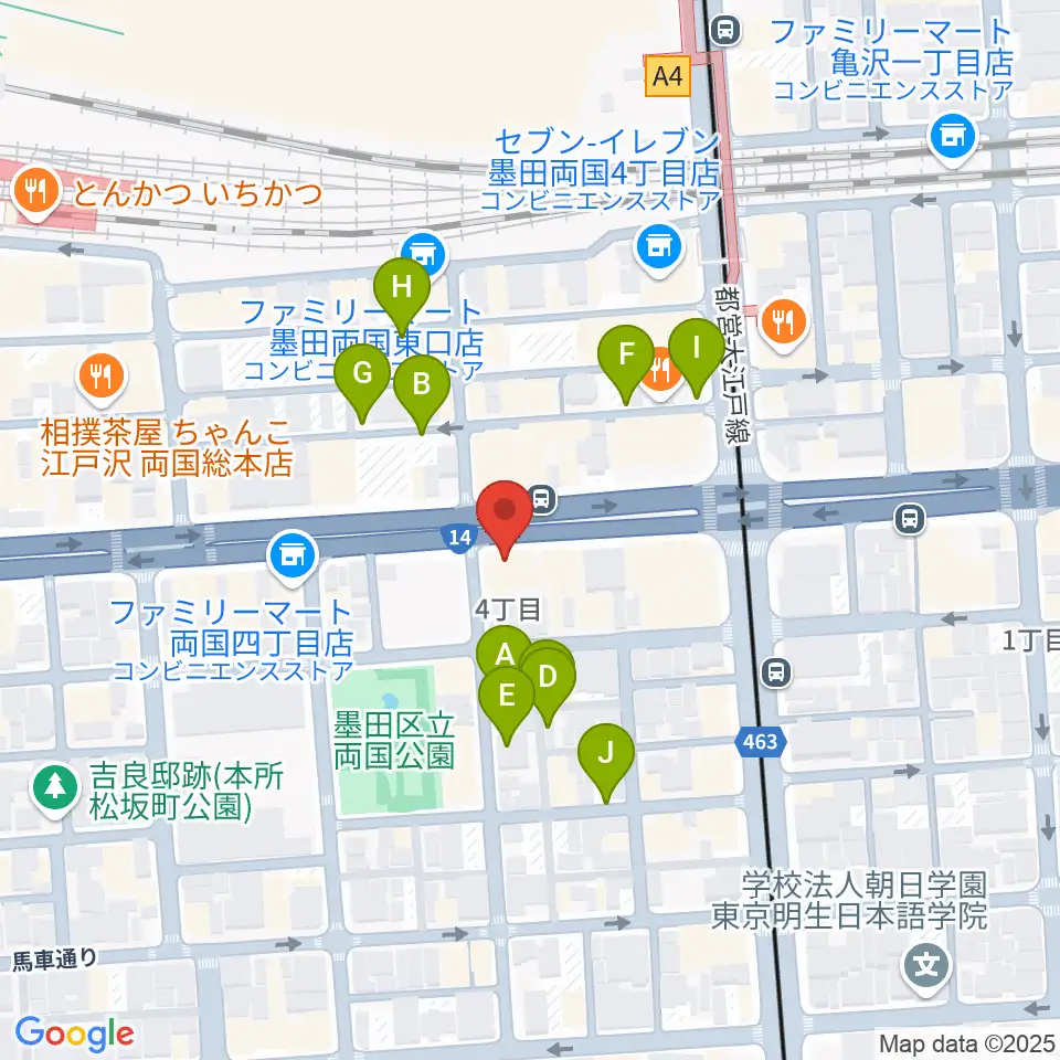 お江戸両国亭周辺の駐車場・コインパーキング一覧地図