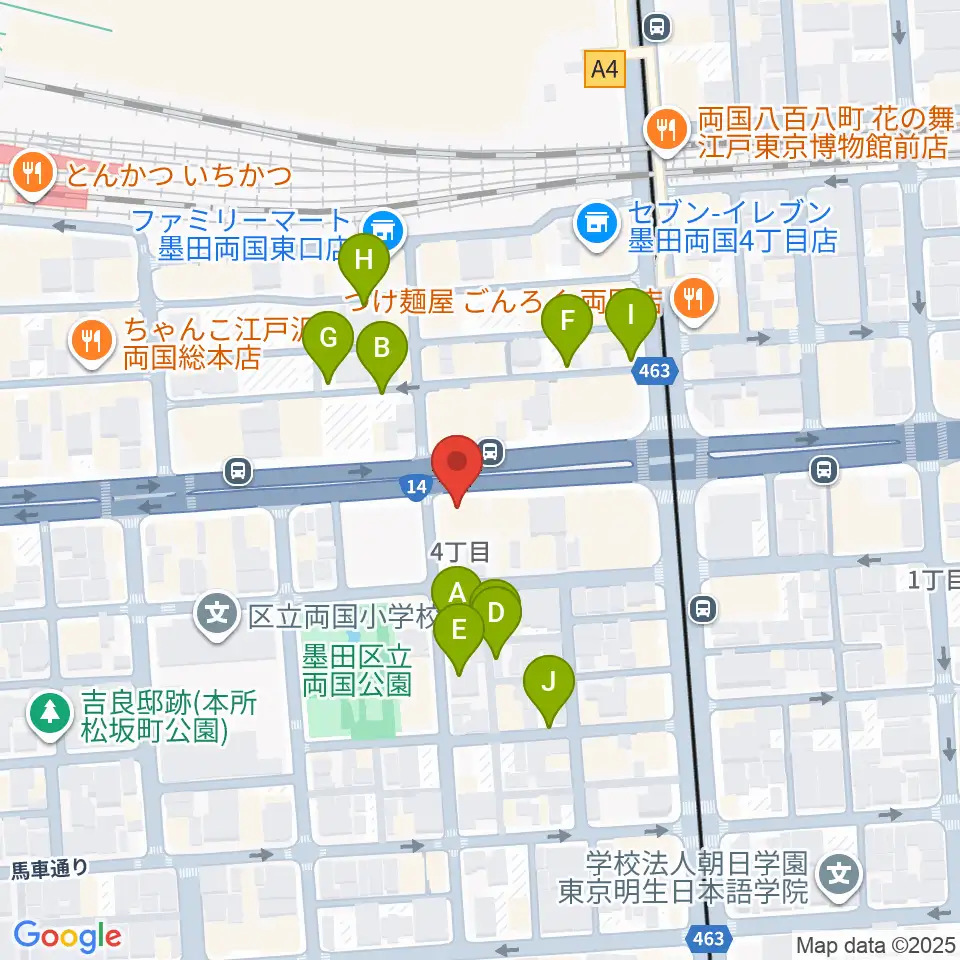 お江戸両国亭周辺の駐車場・コインパーキング一覧地図
