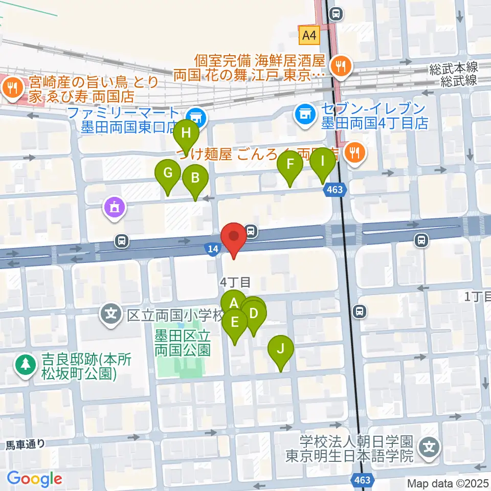 お江戸両国亭周辺の駐車場・コインパーキング一覧地図