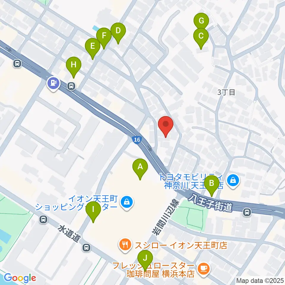 横浜峰岡ピアノ調律周辺の駐車場・コインパーキング一覧地図