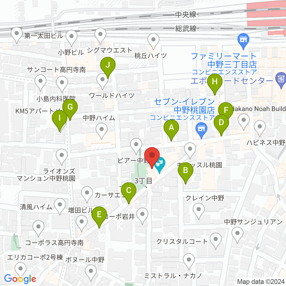 劇場MOMO周辺の駐車場・コインパーキング一覧地図