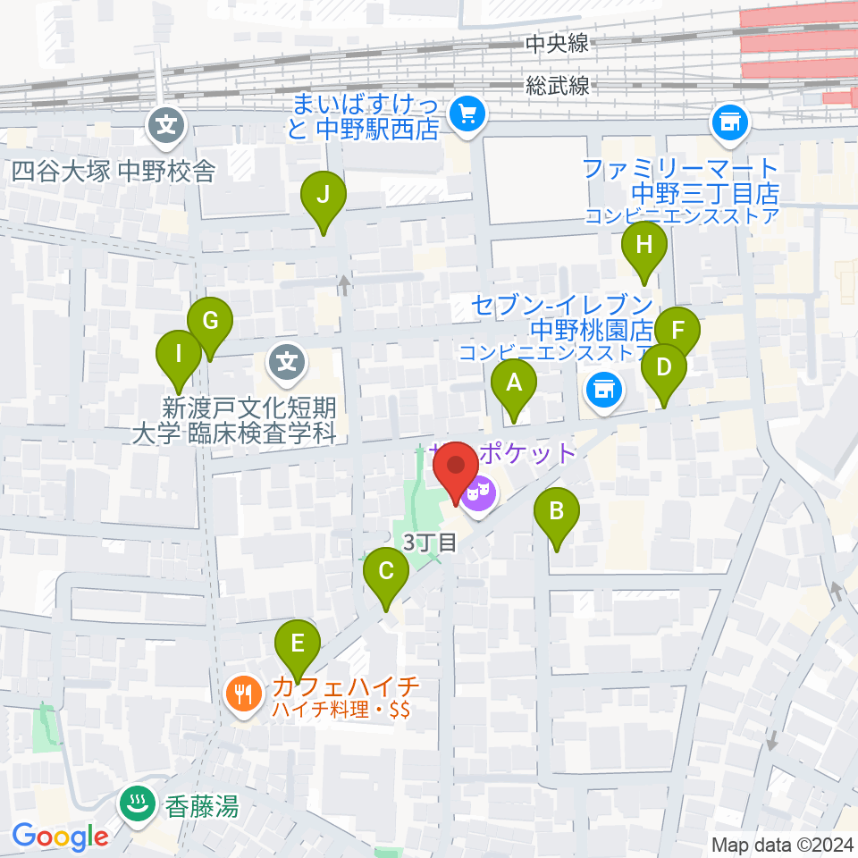 劇場MOMO周辺の駐車場・コインパーキング一覧地図