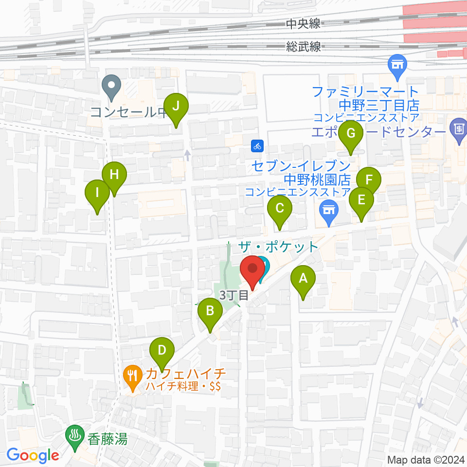 テアトルBONBON周辺の駐車場・コインパーキング一覧地図