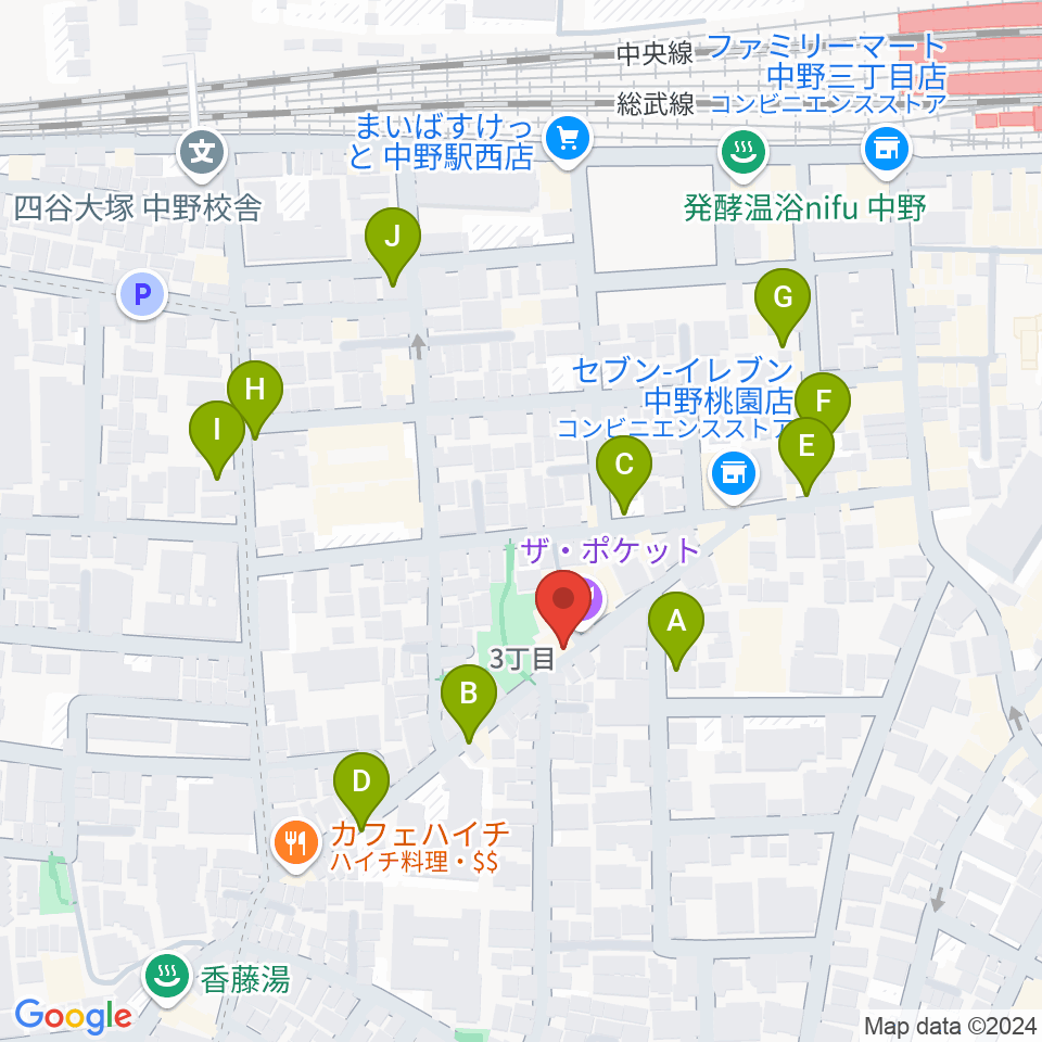 テアトルBONBON周辺の駐車場・コインパーキング一覧地図