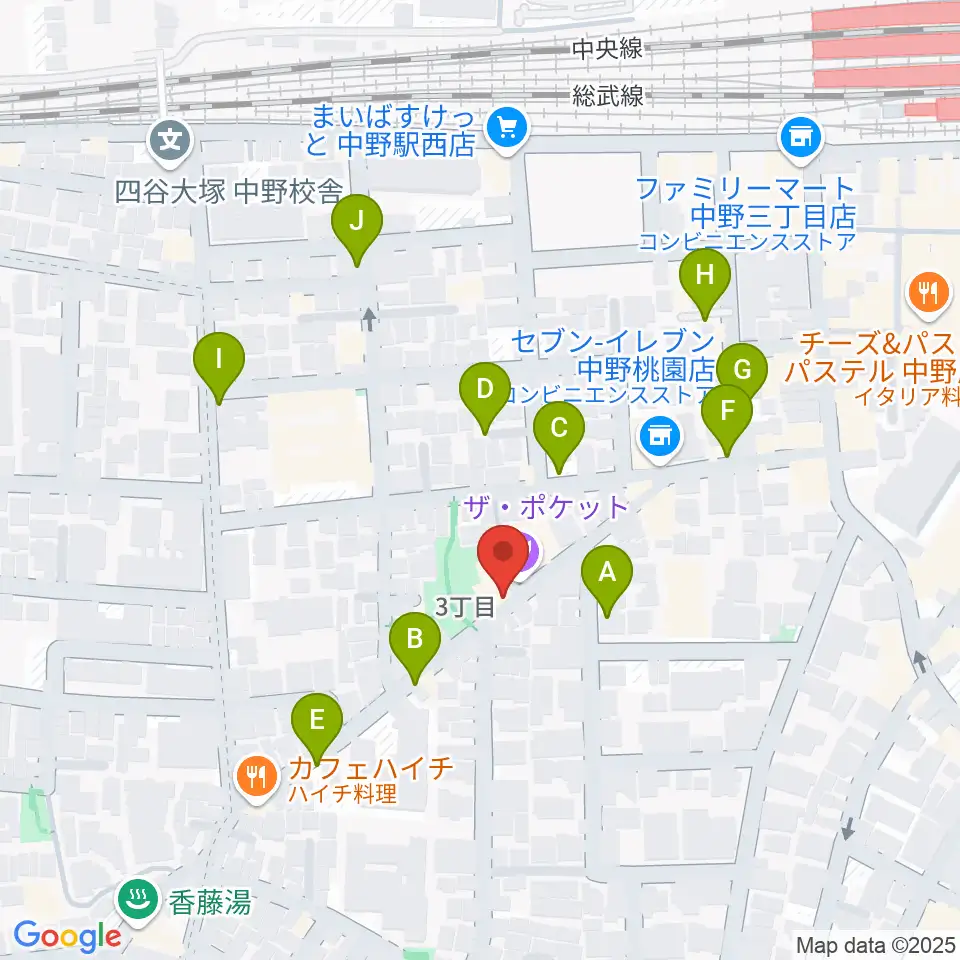 テアトルBONBON周辺の駐車場・コインパーキング一覧地図