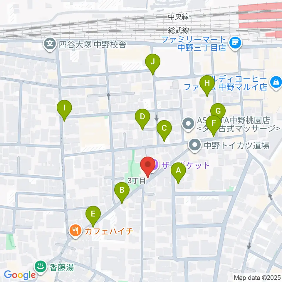 テアトルBONBON周辺の駐車場・コインパーキング一覧地図