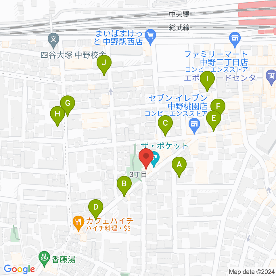 劇場HOPE周辺の駐車場・コインパーキング一覧地図